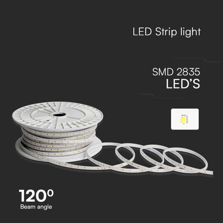 banda led smd 2835 10.5w/m 220-240v ip65 rosu rola 50m