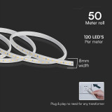 banda led smd 2835 10.5w/m 220-240v ip65 rosu rola 50m