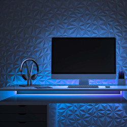 banda led smd 2835 10.5w/m 220-240v ip65 albastru rola 50m