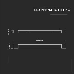 corp iluminat led 20w 60cm 120lm/w 6500k alb rece