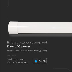 corp iluminat led 20w 60cm 120lm/w 6500k alb rece