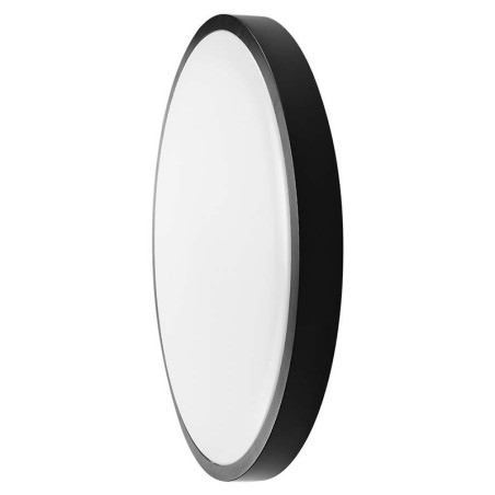 plafoniera led 24w ip44 6500k alb rece - negru