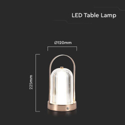 lampa birou 3in1 cu acumulator 1800mah - antique bronze