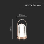 lampa birou 3in1 cu acumulator 1800mah - antique bronze