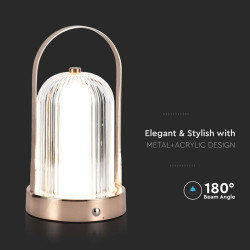lampa birou 3in1 cu acumulator 1800mah - antique bronze