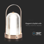lampa birou 3in1 cu acumulator 1800mah - antique bronze