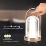 lampa birou 3in1 cu acumulator 1800mah - antique bronze