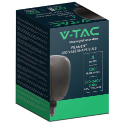 bec filament led 4w e27 sticla neagra
