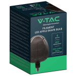bec filament led 4w e27 sticla neagra