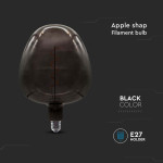 bec filament led 4w e27 sticla neagra
