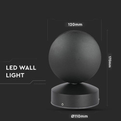 corp iluminat led 7w ip65 3000k - negru