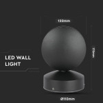 corp iluminat led 7w ip65 3000k - negru