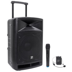 boxa portabila 12''/30cm + tweeter 250w bt/usb/fm/sd + 2mic vhf