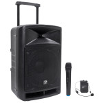 boxa portabila 12''/30cm + tweeter 250w bt/usb/fm/sd + 2mic vhf