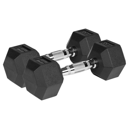 gantere dumbbell hex fonta cauciucata 2x4kg rebel activ