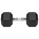 gantere dumbbell hex fonta cauciucata 2x15kg rebel acti