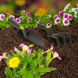 set instrumente de gradina - cazma, grebla, sapa - plastic - 3 buc