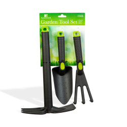 set instrumente de gradina - cazma, grebla, sapa - plastic - 3 buc
