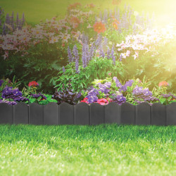 bordura / gard de gradina - 15 x 14 cm - negru - 20 buc / pachet