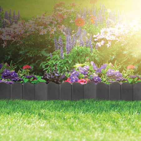 bordura / gard de gradina - 15 x 14 cm - negru - 20 buc / pachet