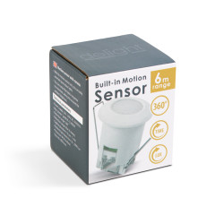senzor de miscare incorporat - 360° - max 6 m - max 800 w - ip20 - alb