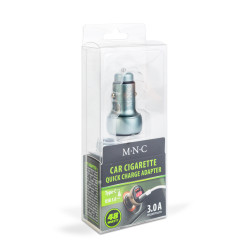 adaptor bricheta auto cu tip c pd si priza usb, incarcare rapida - afisaj de tensiune - 48w