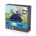 saltea gonflabila - single, velour - albastru - 185 x 76 x 22 cm