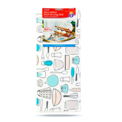 covoras de uscare vase din microfibra - 38 x 51 cm - model ustensile de bucatarie