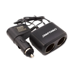 priza dubla pentru incarcator auto, cu cablu + usb 1a - carguard