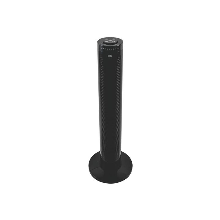 ventilator turn 81cm, 45w, telecomanda, negru, well glacial