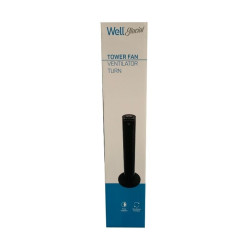 ventilator turn 81cm, 45w, telecomanda, negru, well glacial