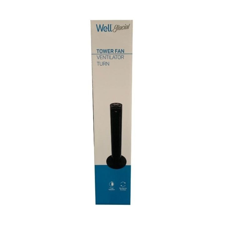 ventilator turn 81cm, 45w, telecomanda, negru, well glacial