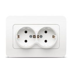 jazz priza dubla cp, alb mat, elbi