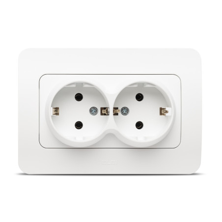 jazz priza dubla cp, alb mat, elbi