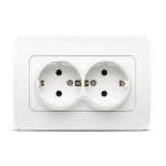 jazz priza dubla cp, alb mat, elbi