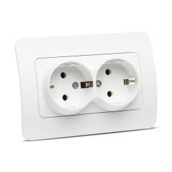 jazz priza dubla cp, alb mat, elbi