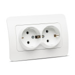 jazz priza dubla cp, alb mat, elbi