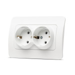 jazz priza dubla cp, alb mat, elbi