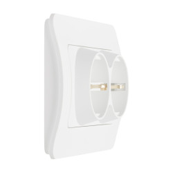 jazz priza dubla cp, alb mat, elbi