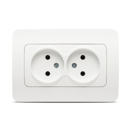 jazz priza dubla fara cp, alb mat, elbi