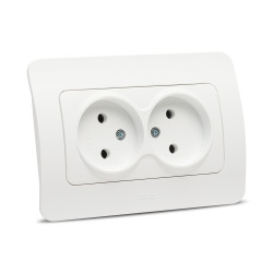 jazz priza dubla fara cp, alb mat, elbi