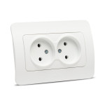 jazz priza dubla fara cp, alb mat, elbi
