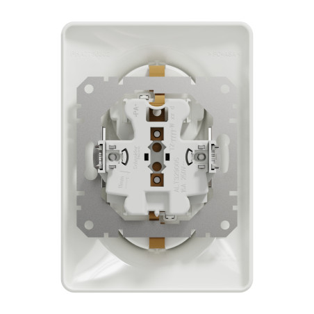 noua sedna priza dubla, alb, schneider