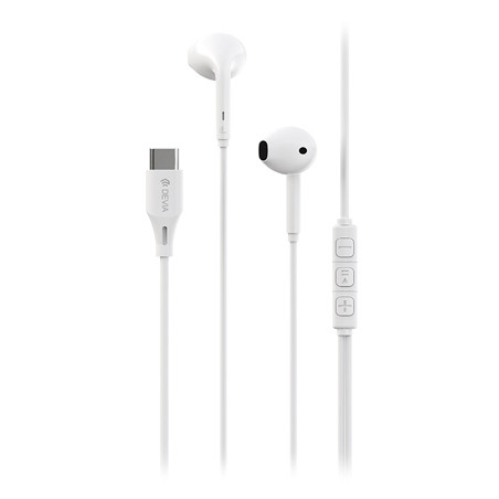 casca stereo 1.2m cu mufa tip c - alb