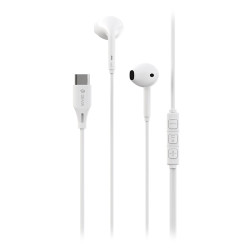 casca stereo 1.2m cu mufa tip c - alb