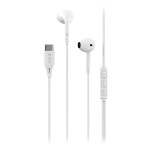 casca stereo 1.2m cu mufa tip c - alb