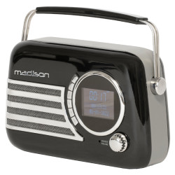 radio fm/dab portabil vintage 40w cu functie bluetooth/aux