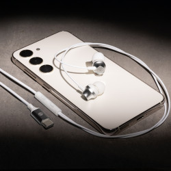 casca stereo cu mufa tip c - alb