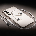 casca stereo cu mufa tip c - alb