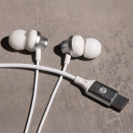 casca stereo cu mufa tip c - alb